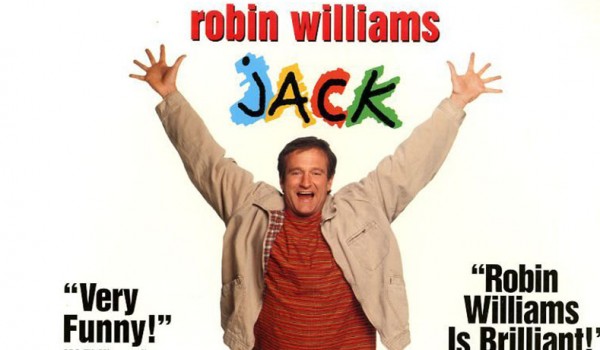 Robin Williams on the cover of the film "Jack"