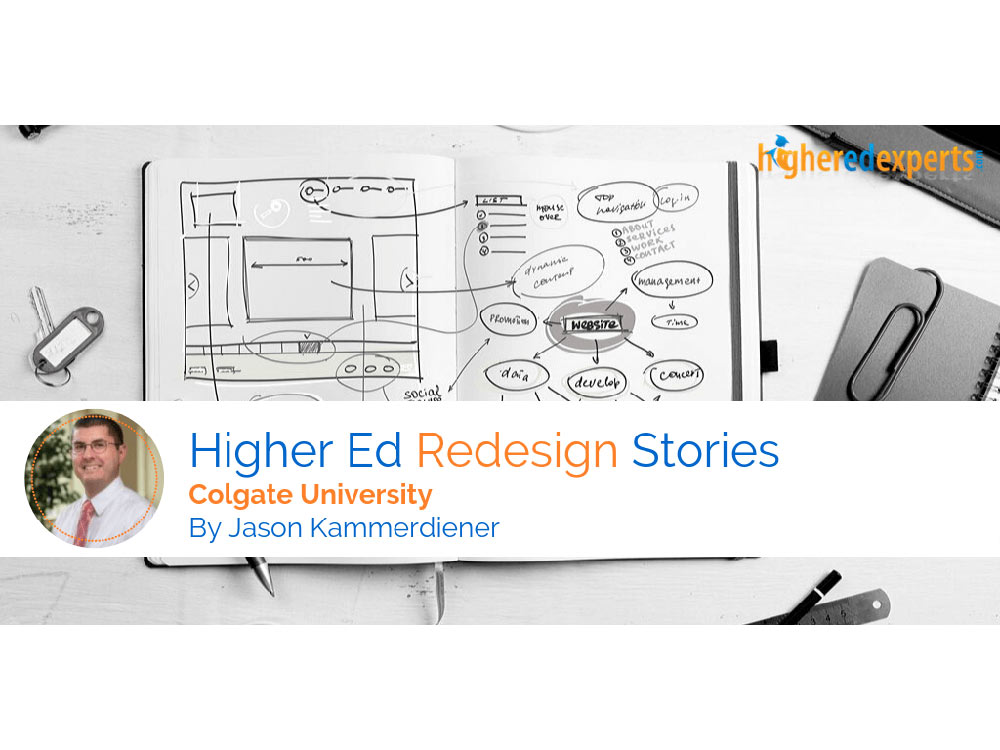 Screenshot of the header from the Higher Ed Experts Story